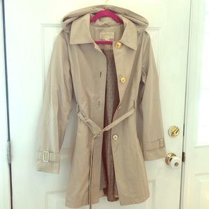 Michael Kors -Trench Coat w/ detachable hood- Sz L